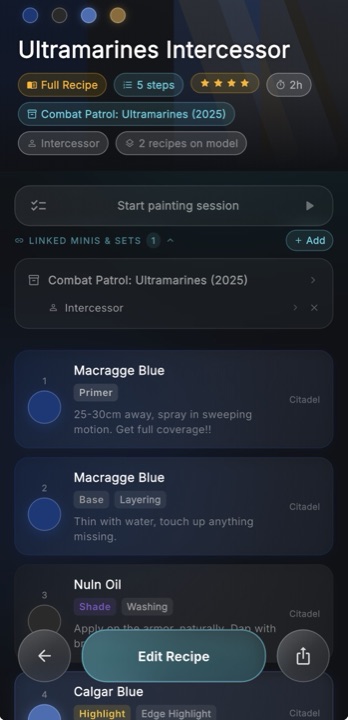 HobbyArmory step-by-step paint recipe detail